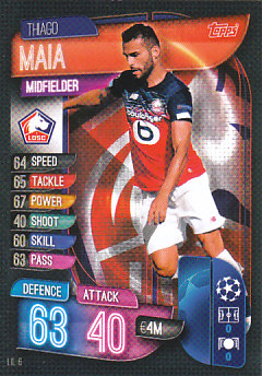 Thiago Maia LOSC Lille 2019/20 Topps Match Attax CL #LIL6